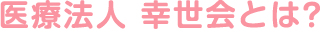 医療法人幸世会とは？